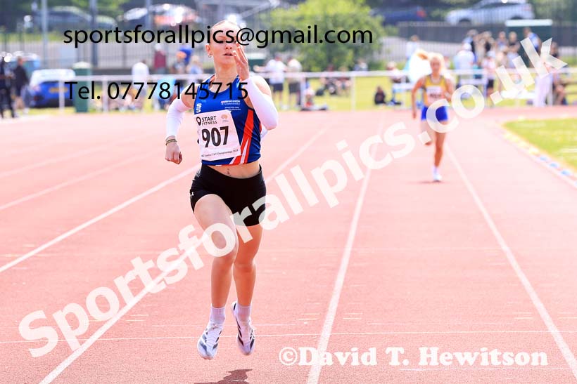 Womens Seniors 400 metres, 2024 North Eastern Track and Field Champs., Middlesbrough.  Photo: David T. Hewitson/Sports for All Pics